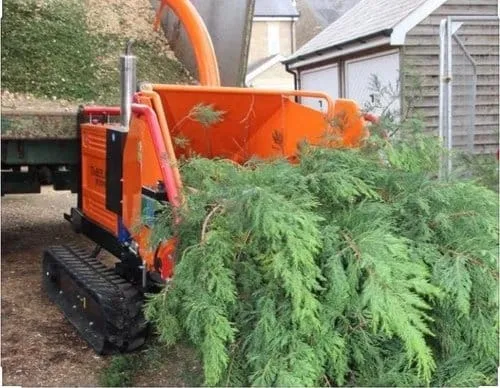 Wood Chipper in Action